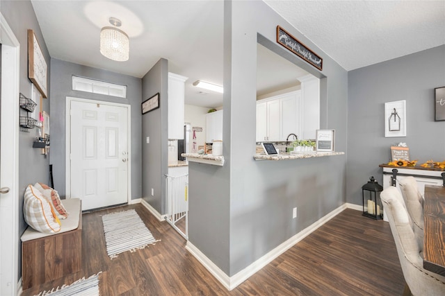 foyer featuring dark hardwood / wood-style flooring