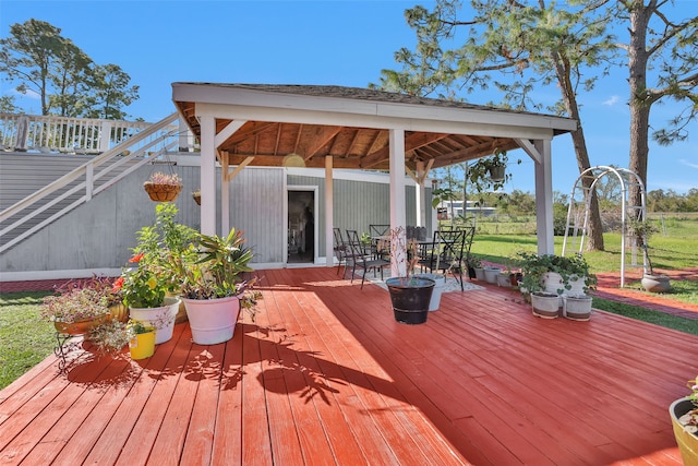 view of wooden deck