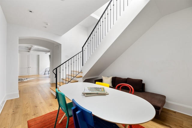 dining room featuring light wood-type flooring