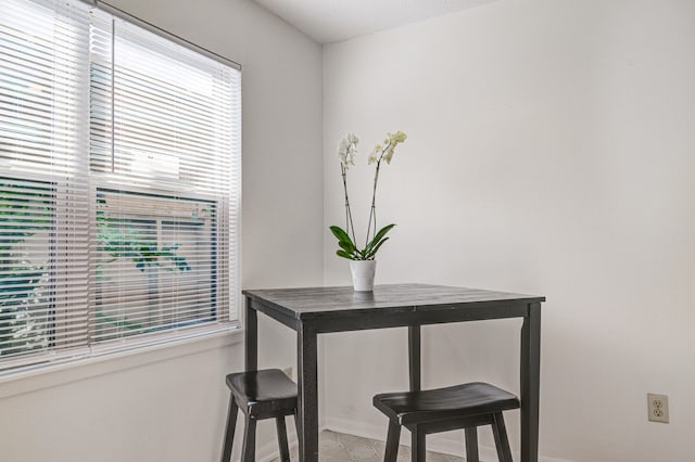 view of dining space