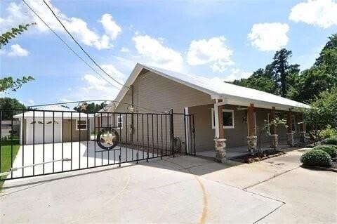 view of property exterior featuring a garage