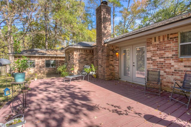 deck with french doors