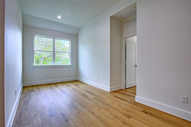 empty room featuring light wood-type flooring