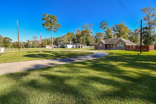 view of community with a yard