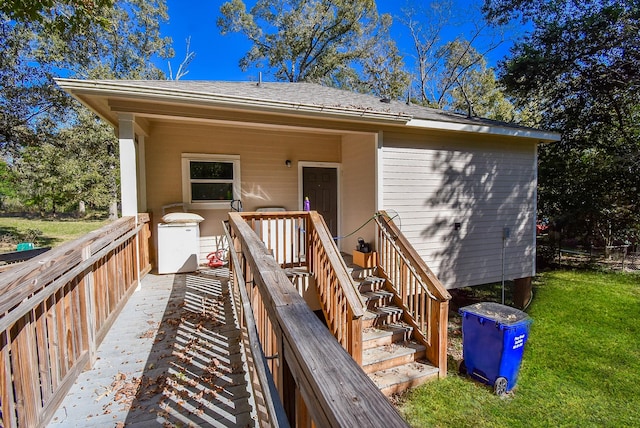 exterior space featuring a deck