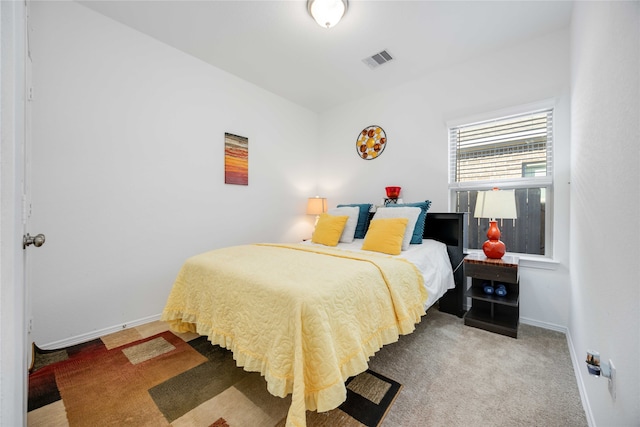 bedroom with carpet floors