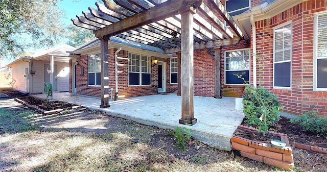 view of patio / terrace with a pergola