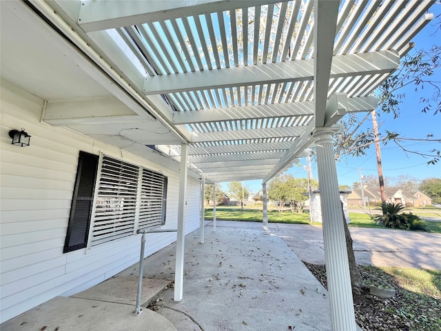 view of patio / terrace with a pergola