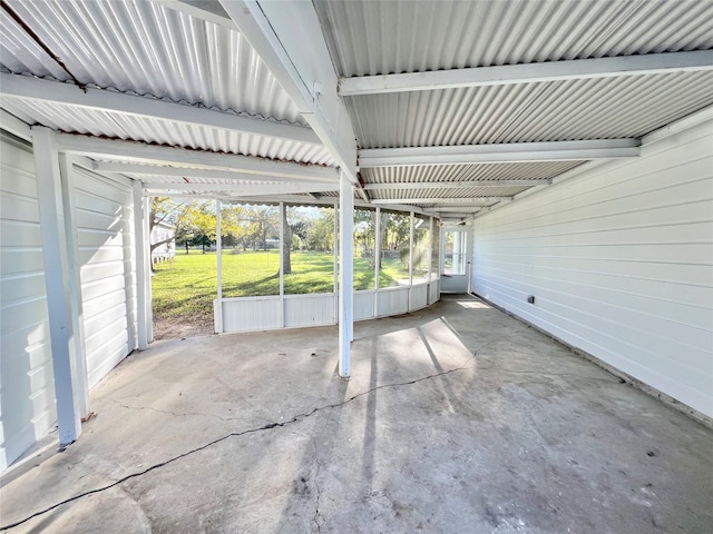 view of patio / terrace with a carport