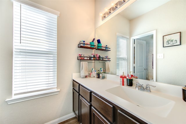 bathroom with vanity