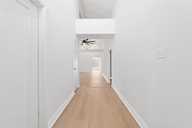 hall featuring light hardwood / wood-style floors