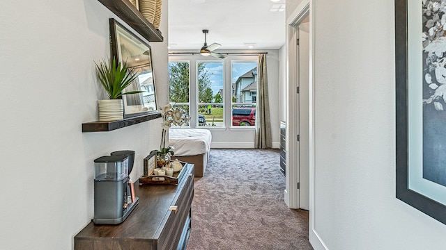 corridor featuring carpet flooring