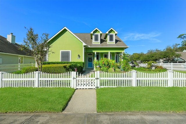 view of new england style home