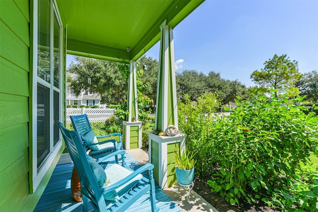 exterior space featuring covered porch