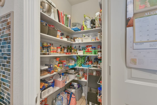 view of pantry