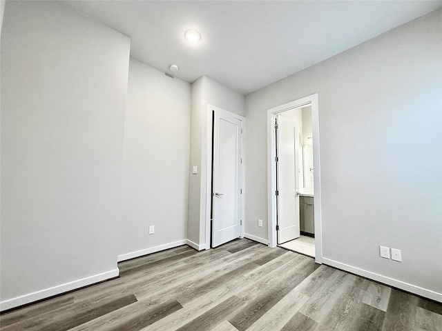 empty room featuring light wood-type flooring