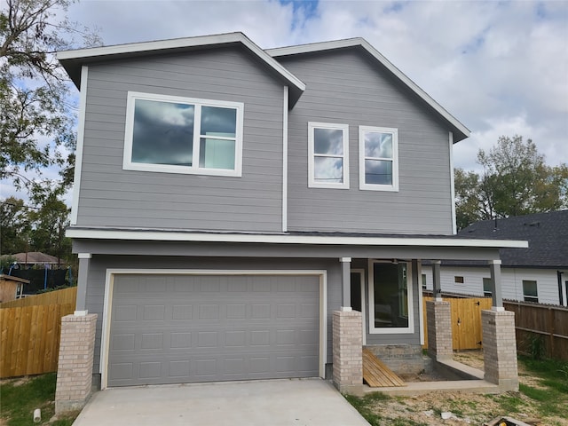 view of front facade with a garage