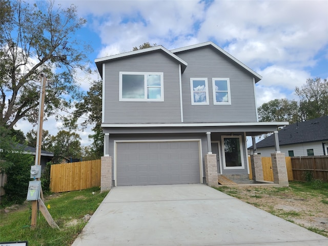 view of front of home featuring a garage