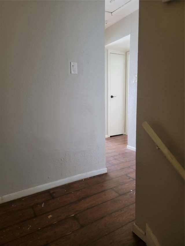 hall featuring dark hardwood / wood-style flooring