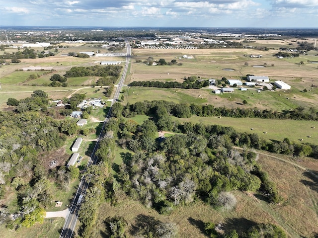 aerial view featuring a rural view