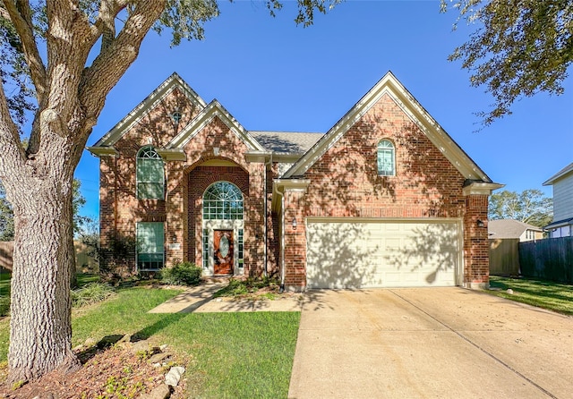 view of property featuring a garage