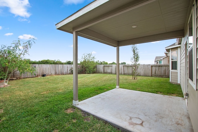 view of yard with a patio