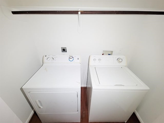 washroom featuring washer and dryer