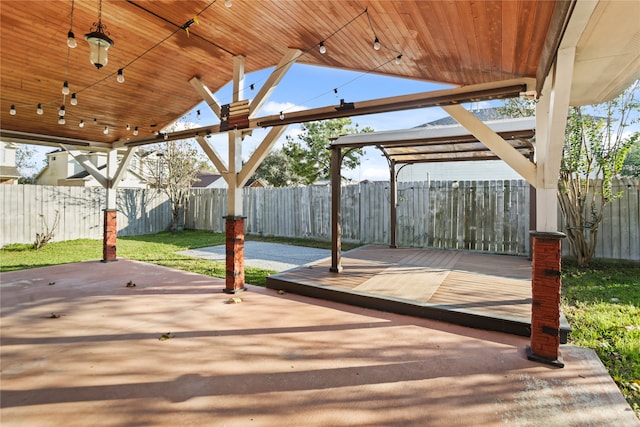 view of patio / terrace with a wooden deck