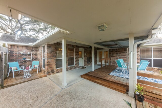 view of patio with a deck