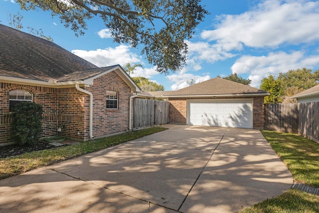 view of home's exterior featuring a garage