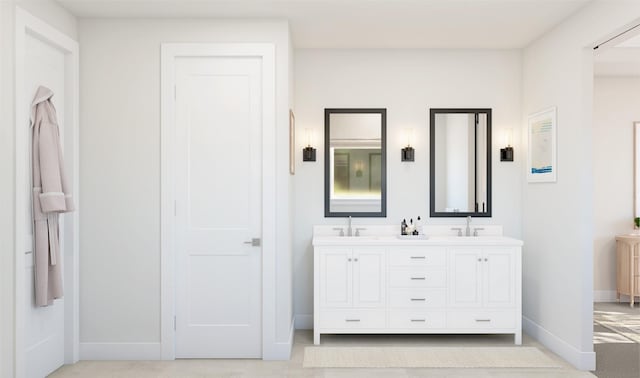 bathroom with vanity