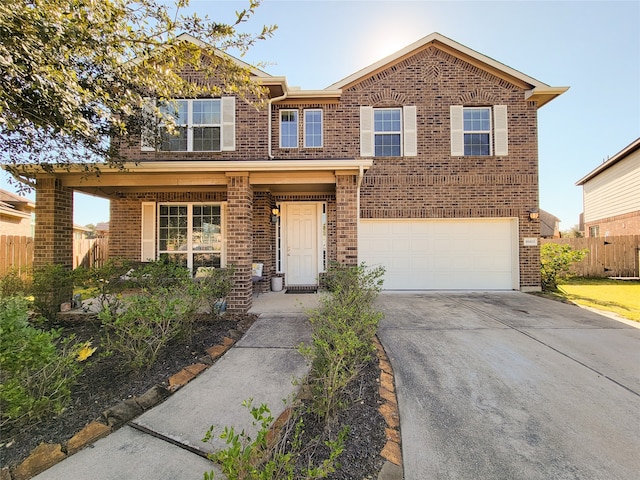 view of front of house featuring a garage