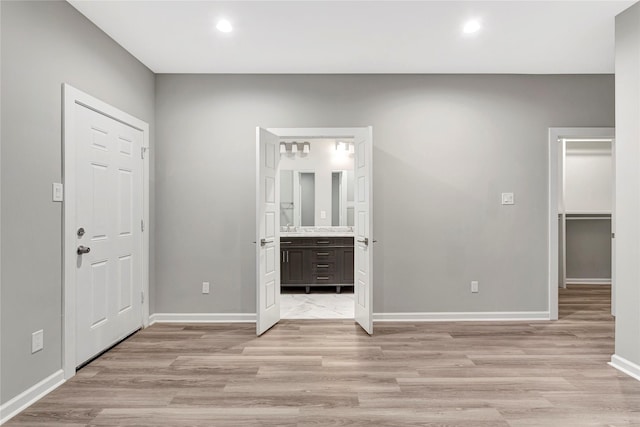 foyer with light hardwood / wood-style flooring