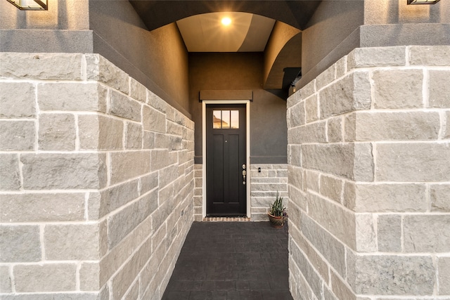 view of doorway to property