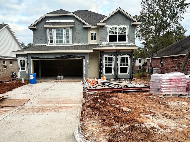 view of front of house featuring a garage