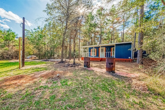 exterior space with covered porch