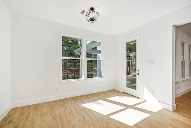 interior space with light wood-type flooring