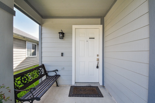 view of doorway to property