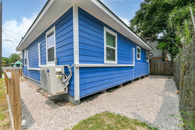 view of home's exterior featuring ac unit