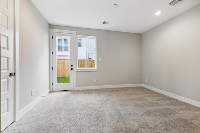 view of carpeted empty room