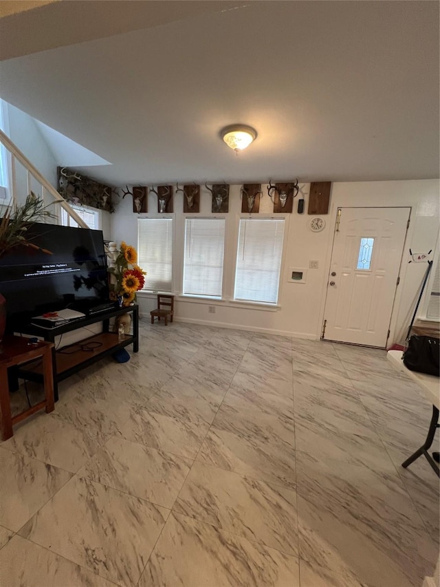 1411 Wheeler St, Houston, TX 77004 - foyer featuring marble look tiles