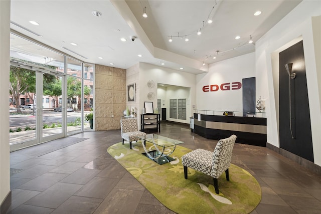 300 St Joseph Pkwy Unit 115, Houston, TX 77002 - community lobby featuring floor to ceiling windows, recessed lighting, and a surveillance system