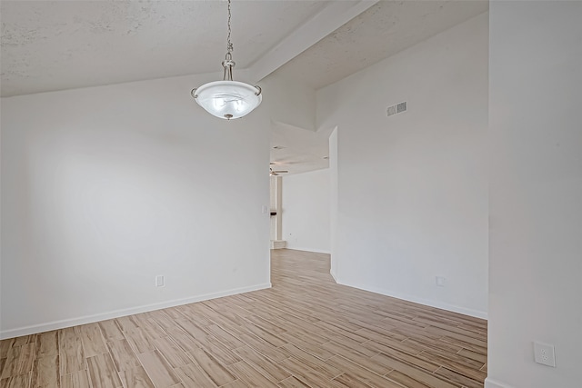 empty room with light wood-type flooring