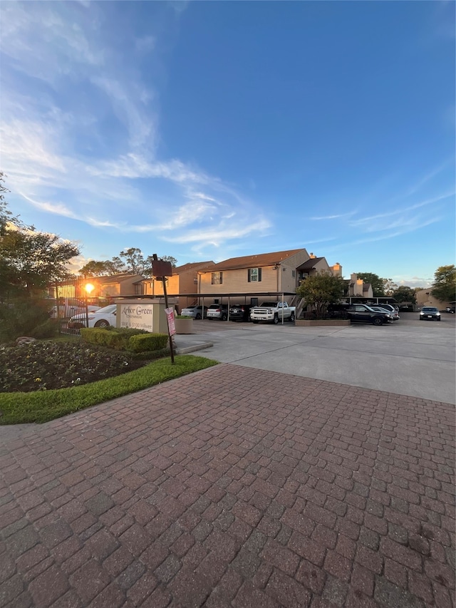 view of parking / parking lot