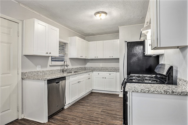 kitchen featuring white cabinetry, stainless steel appliances, and extractor fan