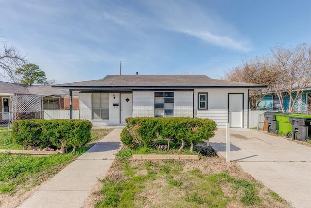 view of ranch-style home