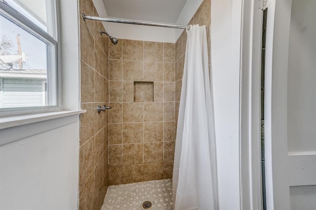 bathroom with walk in shower