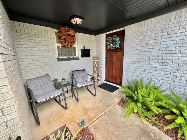 property entrance with a porch