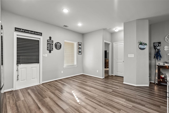 interior space featuring wood-type flooring