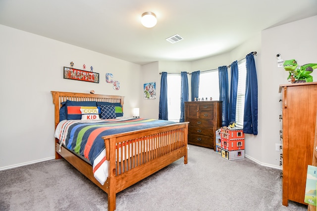 bedroom with carpet